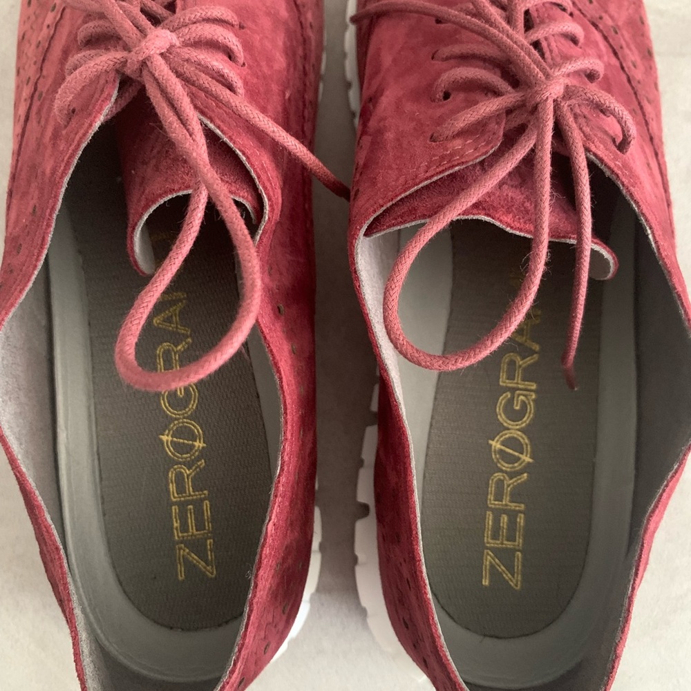 Cole Haan ZeroGrand Burgundy Wingtip Oxfords size 10 - Picture 12 of 15